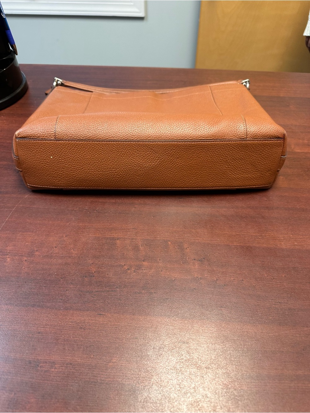 Coach Pebbled Leather Messenger Bag in Saddle Brown - Picture 3 of 6